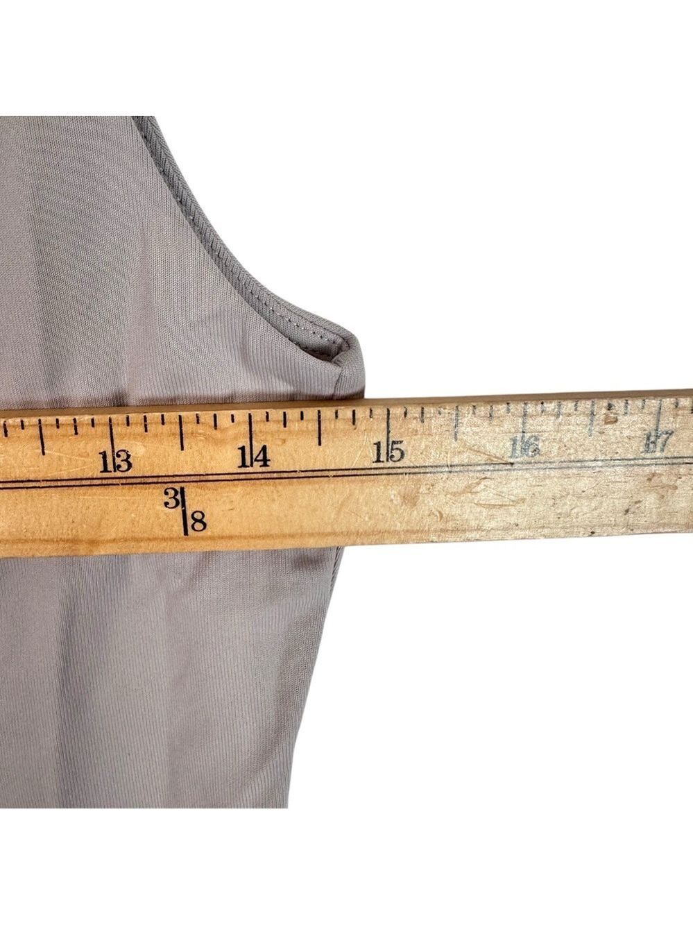 Aritzia Babaton Contour Deep Taupe Sleeveless Square Neck Bodysuit Size Large - Picture 9 of 12